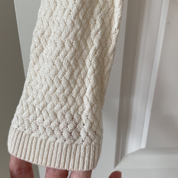 Lucky Brand Textured Sweater with Lacey Sheer Hem Sz Small w Measurements! - Picture 5 of 10